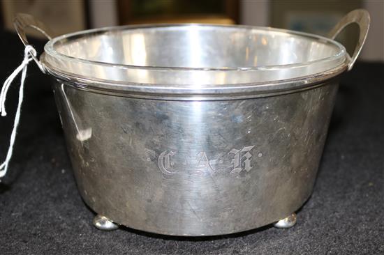 American sterling glass liner bowl